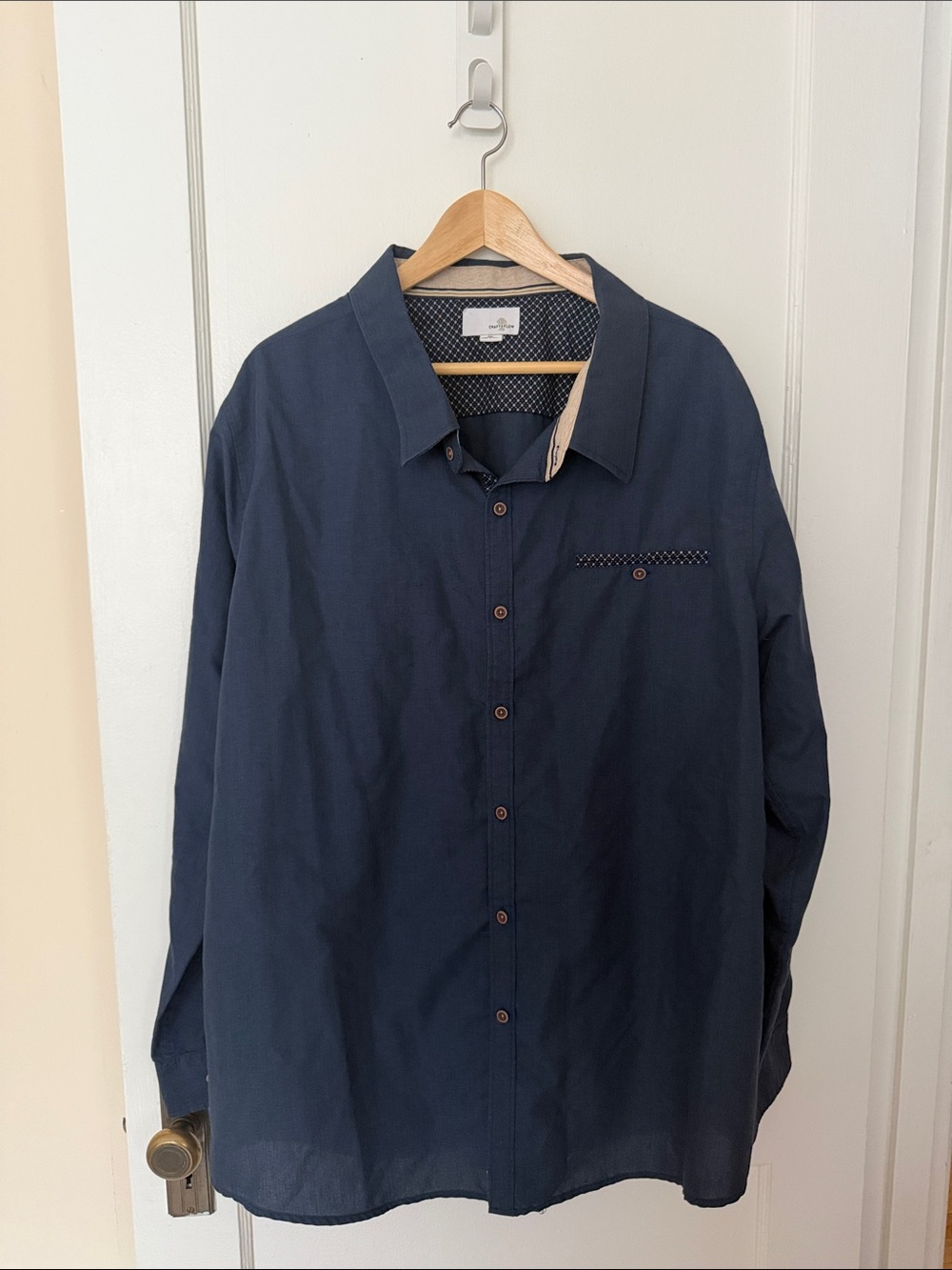 Craft & Flow Button-down shirt- size 2XL- Blue